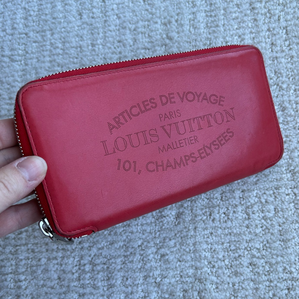 Louis Vuitton Cherry Red Zipper Wallet